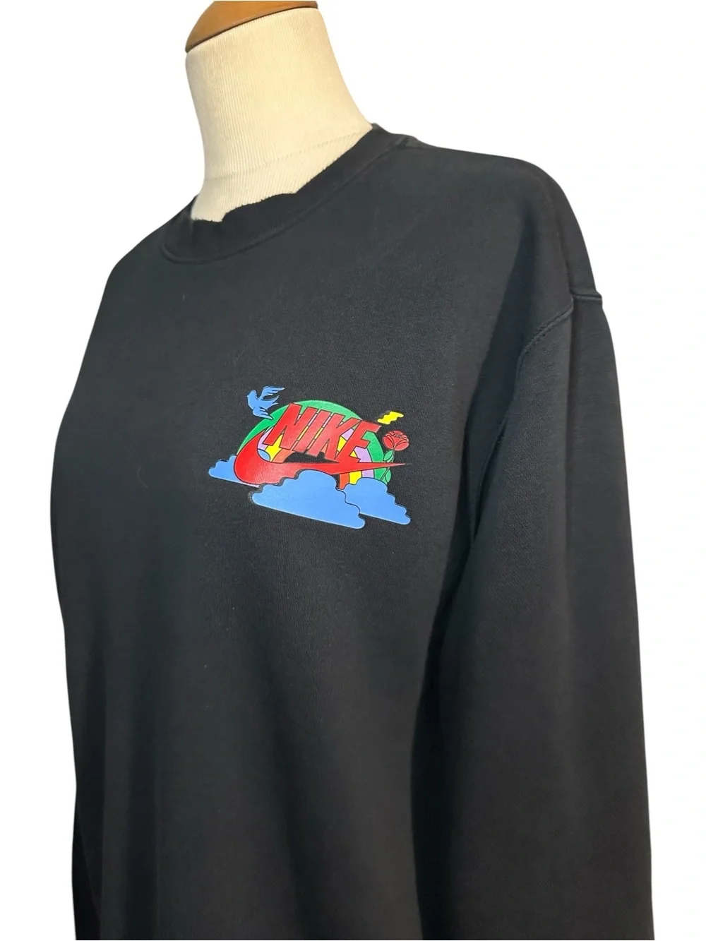 Nike Sportswear Men’s 'Have A Nike Day' Graphic Fleece Sweatshirt Black Size M